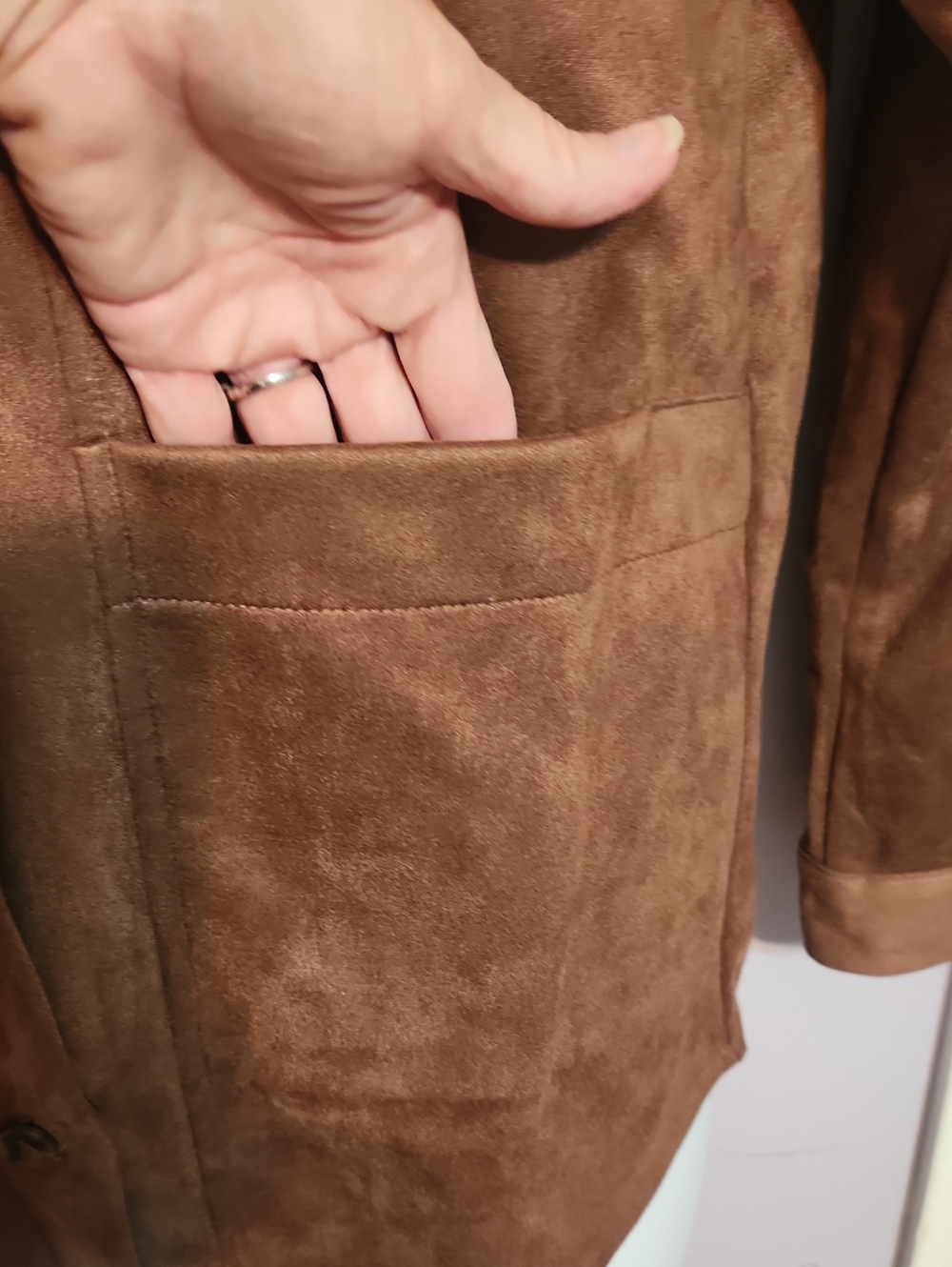 Brown Button-Front Jacket - Picture 3 of 7
